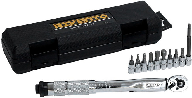 리벤토 자전거용 토크렌치 RBT-25 자가정비 수리 공구 미세조절 작업용 도구 관리 휴대용 수동식 토르크, 1개