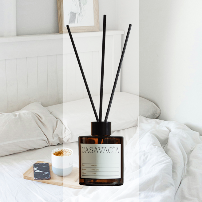 카사바시아 방 집안 디퓨저 방향제, 1개, 125ml, 레이지선데이모닝