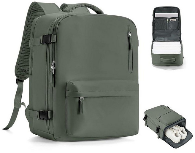 VGCUB 대형 여행 작업 비즈니스 백팩 기내용 승인 노트북 여성용 남성용 Mochila de Viaje 퓨어 핑크. 라지 389579, XL, 아미 그린