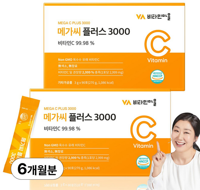 비타민마을 메가씨 플러스 3000 90p, 270g, 2개