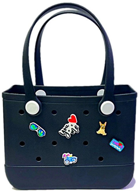 달빛아래 EVA 젤리 수영가방 비치백, 블랙