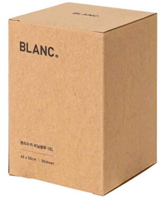[창신리빙] 블랑 분리수거 비닐봉투10L [50매], 10L, 1개