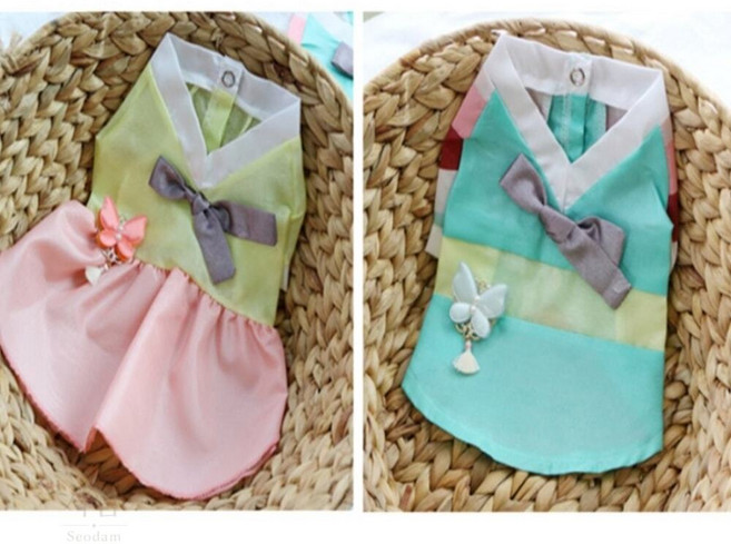 서담 새색시 새신랑 한복 애완견옷, 남자-2XL