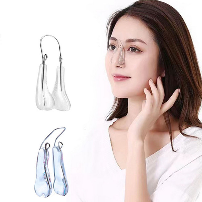 1/2/3구성 코 높이 교정기 집게 콧대 휜코 콧볼 고정 세우기 셰이퍼 노즈업, 2개, 핑크