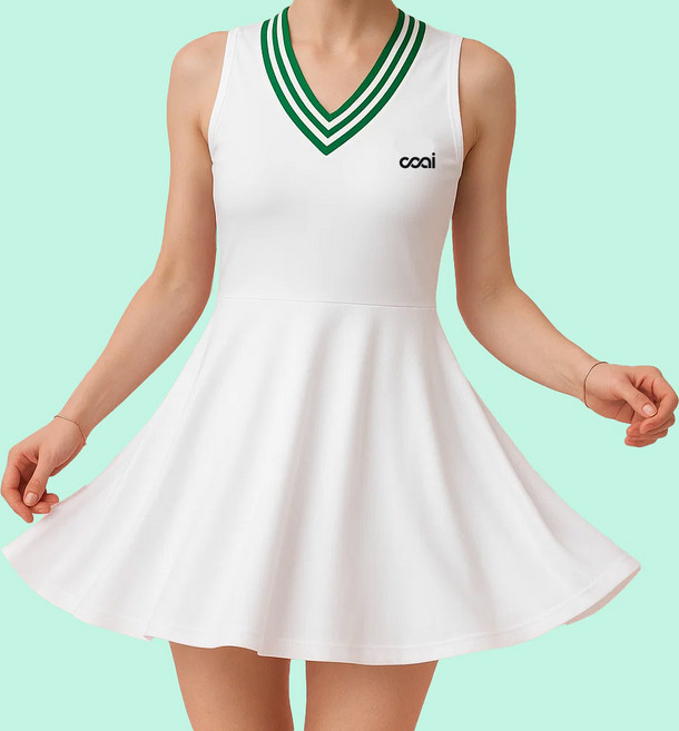 코아이 땀흡수가 빠른 슬리브리스 골프 테니스 원피스 드레스 레귤러