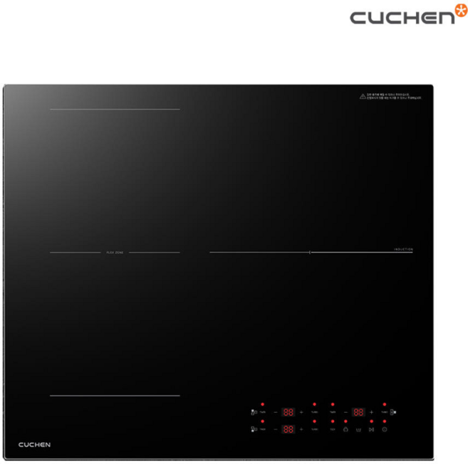 쿠첸 IH FLEX 대화구 올파워 인덕션 3구 + 스탠드 케이스 15cm, 빌트인, CIR-BB330TOB2 (블랙 3구)