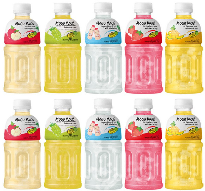 모구모구 인기5종 320ml 사과 2개+샤인머스켓 2개+요거트 2개+딸기 2개+파인애플 2개 (총10개) 어린이주스음료수과일, 10개
