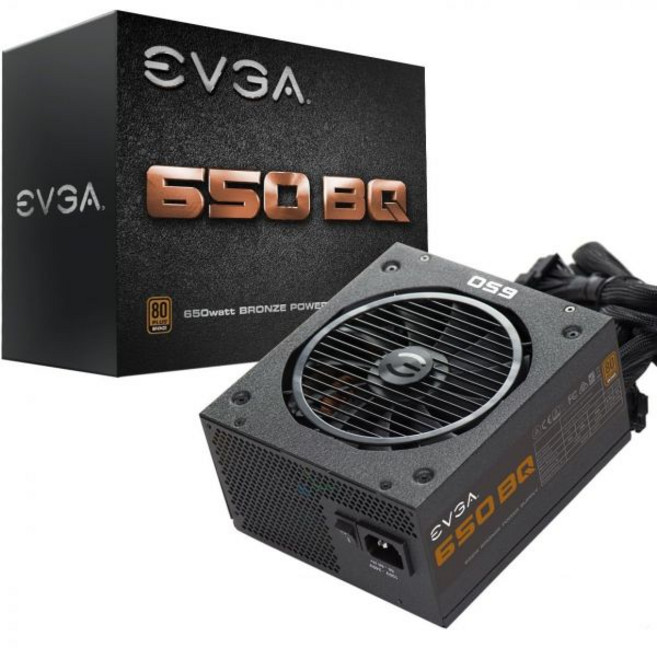 EVGA 650 Bq 80 브론즈 650W 세미 모듈러 5년 보증 셀프 테스터 무료 전원 공급 장치 110BQ0650V1 포함, 1개