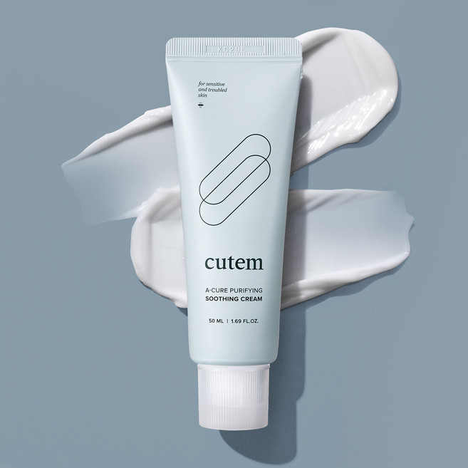 큐템 에이큐어 퓨리파잉 수딩 크림 여드름성 피부 사용 수분크림, 50ml, 1개