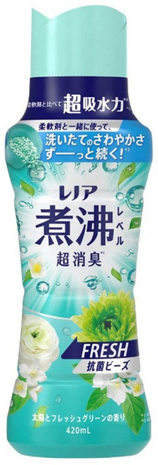 Lenor 蘭諾 煮沸般超消臭衣物顆粒香香豆 Sun&Fresh Green Scent, 1瓶, 420ml
