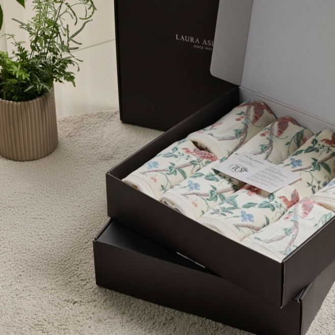 로라애슐리 수건 60수 썸머펠리스 콤비세트 8장(블루4장+레드4장) 집들이 선물세트, 1개