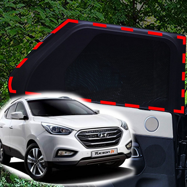 기어가 차박 모기장 방충망 투싼ix, SUV/RV-2열(좌+우)+세차타월