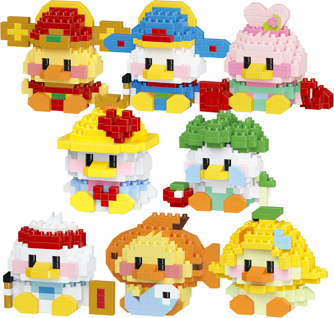 [블럭킹] 나노블럭 귀여운 오리 Good Duck 시리즈 8종 모음 어린이제품 KC인증 BK051, 1개, 8종 BOX