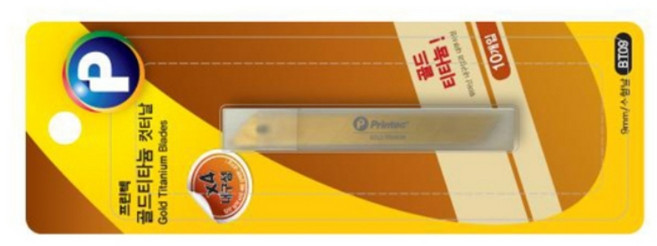 소형 커터날 9mm 골드 티타늄코팅 BT09 문구용커터날