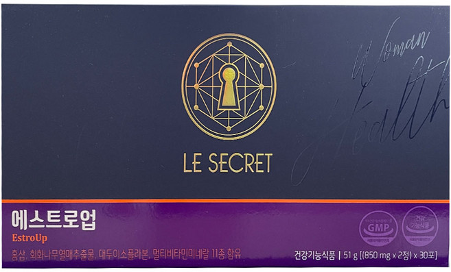 뉴트리원 르시크릿 에스트로업 30포 3박스, 60정, 3개