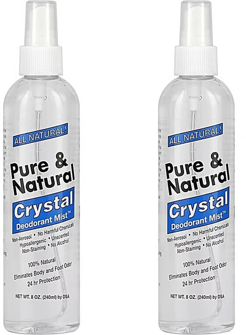타이 데오드란트 스톤 퓨어 내추럴 크리스탈 스프레이 미스트 무향 240ml 2팩 - 쿠팡