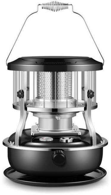 에너릭스 휴대용 캠핑 석유 난로 실내등유 가정용 소형 히터, 검정