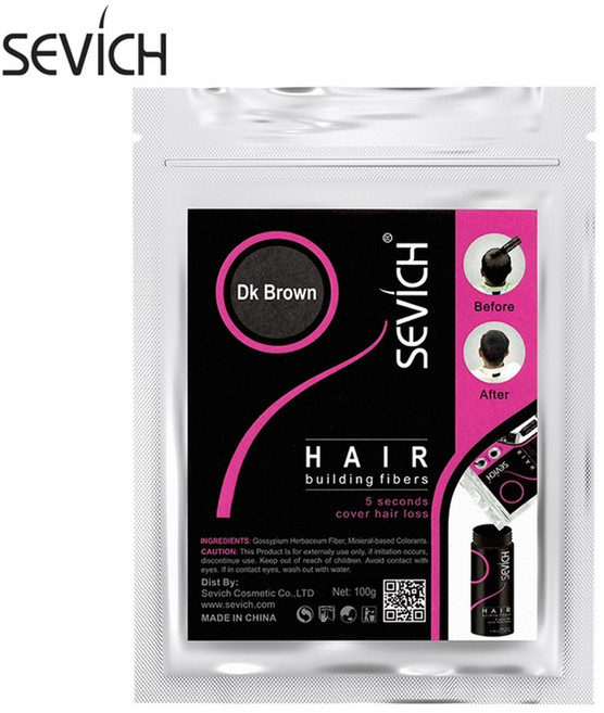 SEVICH 100G 헤어 인스턴트 제품 모발 성장 파우더 10 빌딩 50G 리필 케어 케라틴 섬유, 100g Dark brown