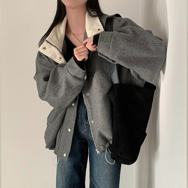 제이로그 캐쥬얼 하이넥 카라 점퍼 하카모JP