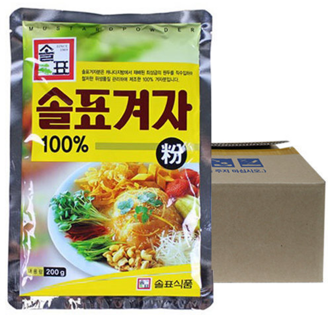 솔표 겨자 겨자분 겨자가루, 1박스, 200g