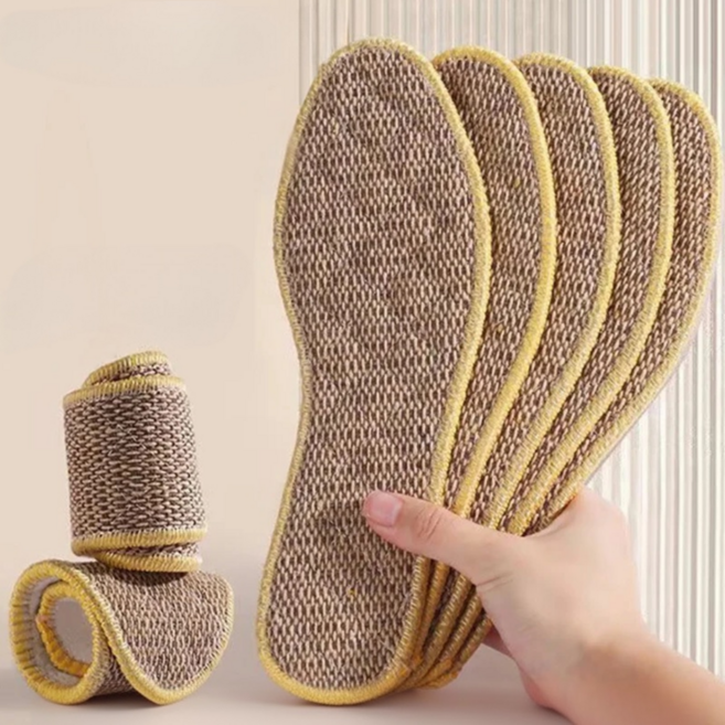 여름용 시원한 땀흡수 린넨 남녀공용 깔창 10p 세트, 1세트