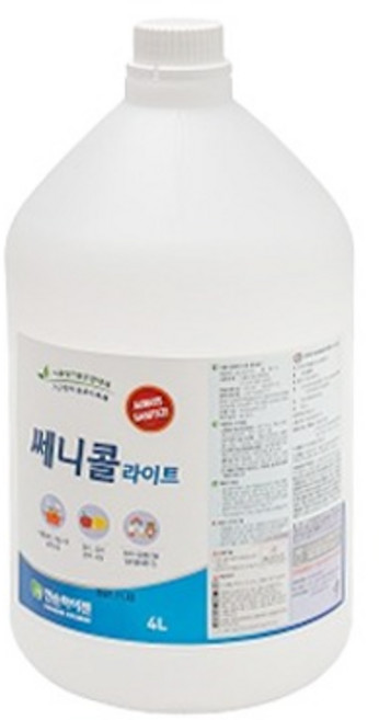 (주)한손하이젠 쎄니콜 라이트 살균소독제 450ml 인체무해 발효알콜, 4L, 1개