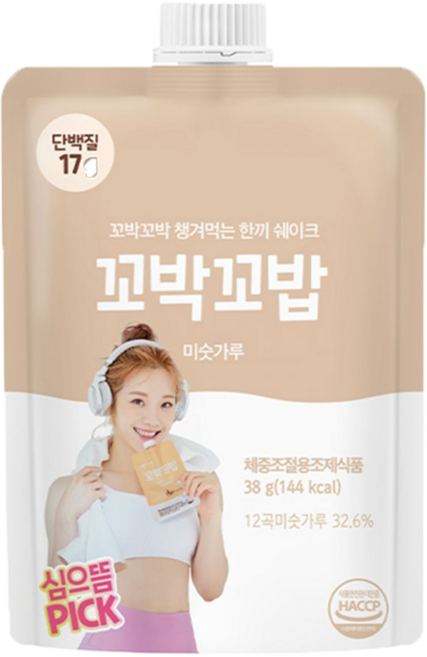 비브리브 꼬박꼬밥 한 끼 쉐이크 미숫가루, 38g, 7개