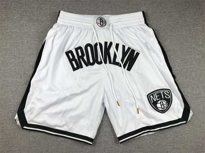 NBA 농구반바지 5부 유니폼 농구복 농구바지 쇼츠, 피콕 블루 네츠 레귤러 화이트, 1개