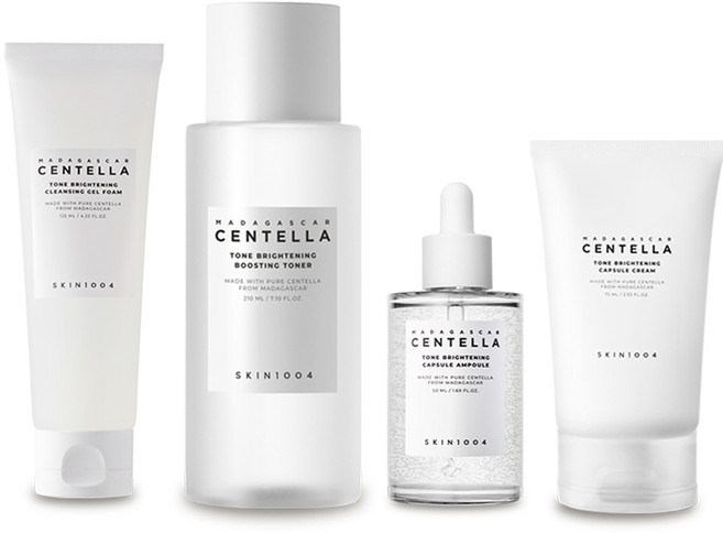 스킨1004 마다가스카르 센텔라 톤 브라이트닝 4종 (클렌징 젤 폼+부스터 토너+캡슐 앰플+캡슐 크림), 1개