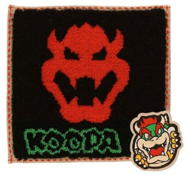 KOOPA 臉部毛巾, 庫巴-黑橘色, 1個
