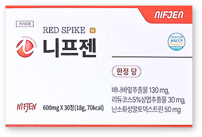 니프젠 스파이크 프리미엄 600mg, 60회분, 1세트