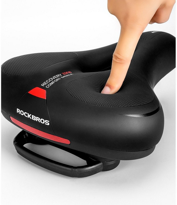 자전거 안장 락브로스 ROCKBROS 무통증 푹신한 쿠션 전립선 안장통 충격흡수 메모리폼, 락브로스 10cm 안장, 1개