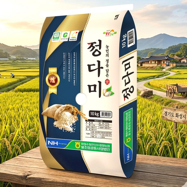 최상의 밥맛 경기 수원 정다미 저아밀로스미, 프리미엄, 1개, 10kg