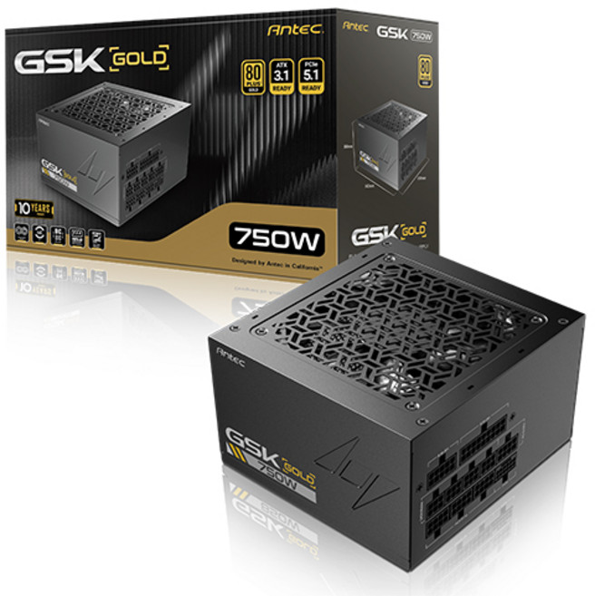Antec GSK 750W V2 80PLUS골드 풀모듈러 ATX3.1, GSK 750W V2 80+골드 풀모듈러 ATX3.1