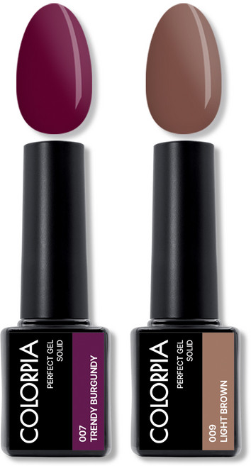 칼라피아 원스텝 퍼펙트젤 컬러 젤네일 세트, 01. 트렌디버건디+라이트브라운, 1세트