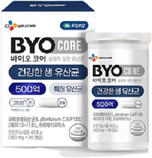 CJ 바이오코어 건강한 생유산균 500억, 90정, 1개