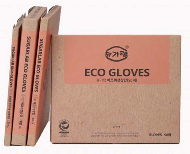 슈가랩 지구사랑 에코 위생장갑 50매, 50개입, 5개
