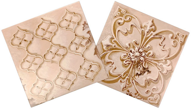 인스타일 모자이크 DIY 접착 조각타일 14 x 14 (2팩/12팩), 2개, 앤틱브라운B