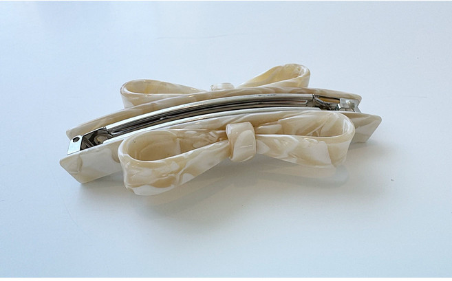 프랑스핀 양쪽 리본 마블 얇은 바나나핀 반묶음 셀룰로오스 핀