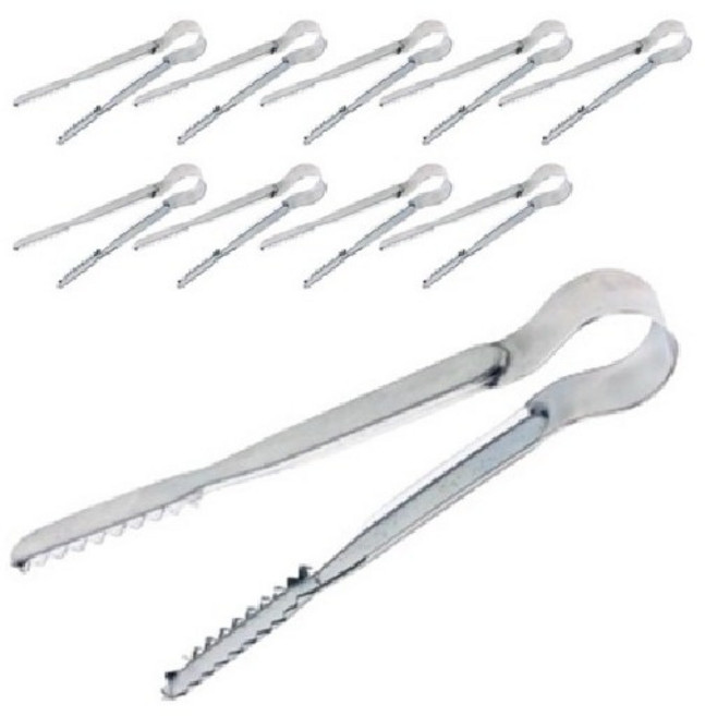 키친플라워 클로버하우스 얼음집게 미니, 10개, 은색