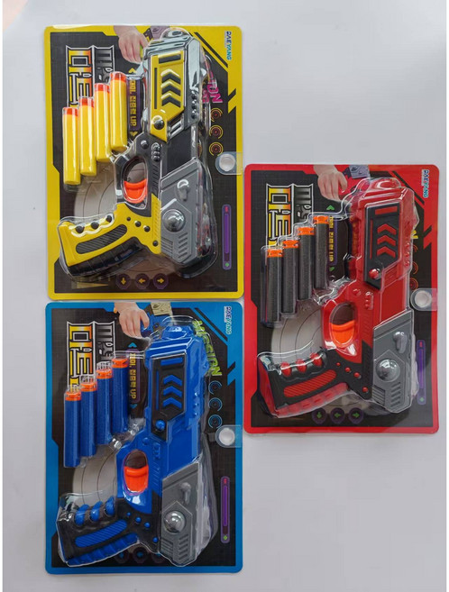 대양무역 미션클리어 다트건 장난감 총 세트, 1세트, 레드,블루,옐로우