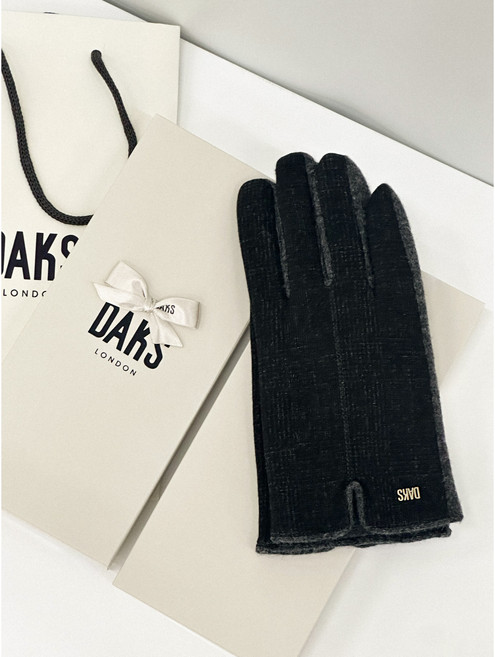 [백화점 정품] DAKS 닥스 남성 모직 클래식 고급 장갑 영문로고