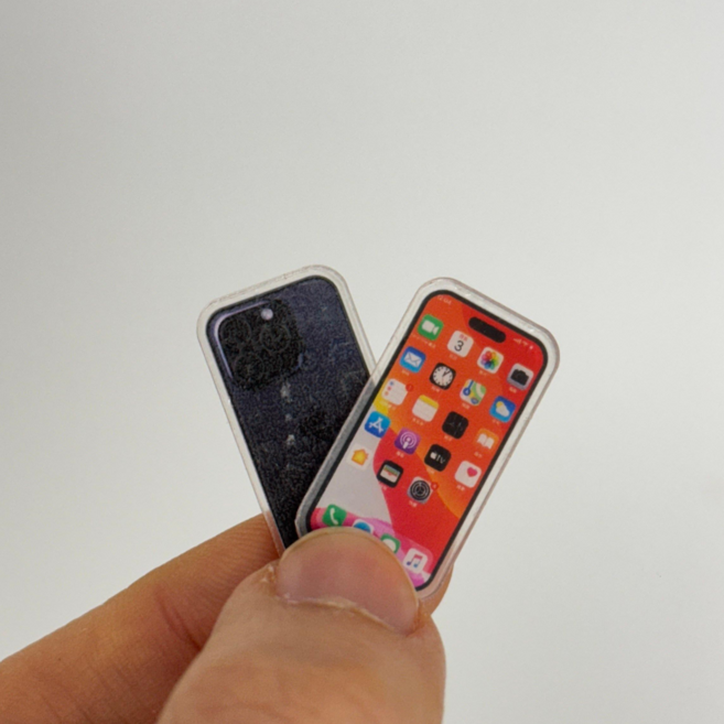 미니어처 스마트폰 휴대폰 소품 납골당꾸미기 장식 오비츠 구체관절인형 돌하우스 인형소품 육일돌, B, 1개