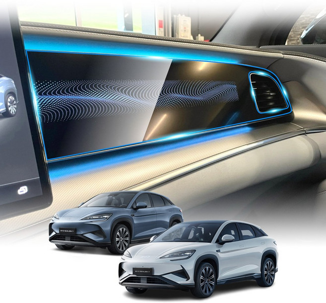 BYD SEALION7 비와이디 씨라이언7 보호필름 내비게이션 계기판 액정보호필름 세트아님, 0.1GB, 조수석 라이팅패널 풀커버(고화질)