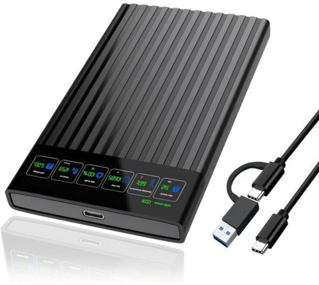 5위 - 화요 2.5인치 1테라바이트 포터블 외장 하드 드라이브 LCD 디스플레이 HD 화면 USB3.13.2 타입 