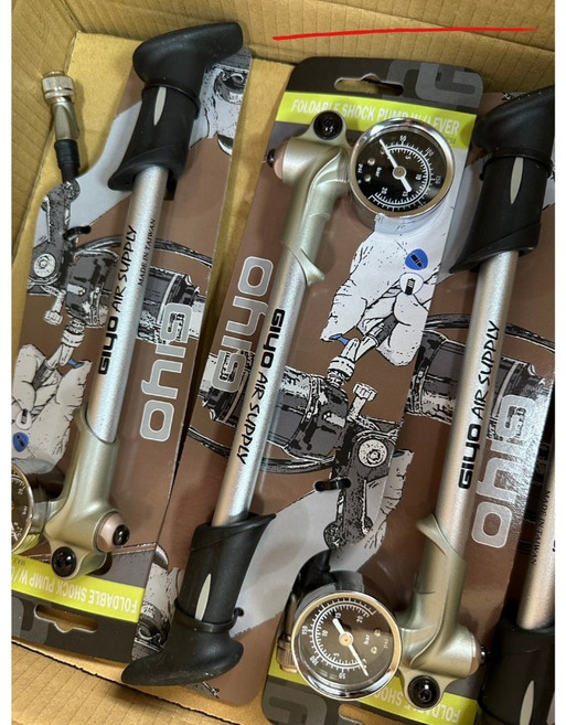 GIYO AIR SUPPLY GS02D 避震用高壓打氣筒 FOLDABLE SHOCK PUMP W/LEVER, 1個