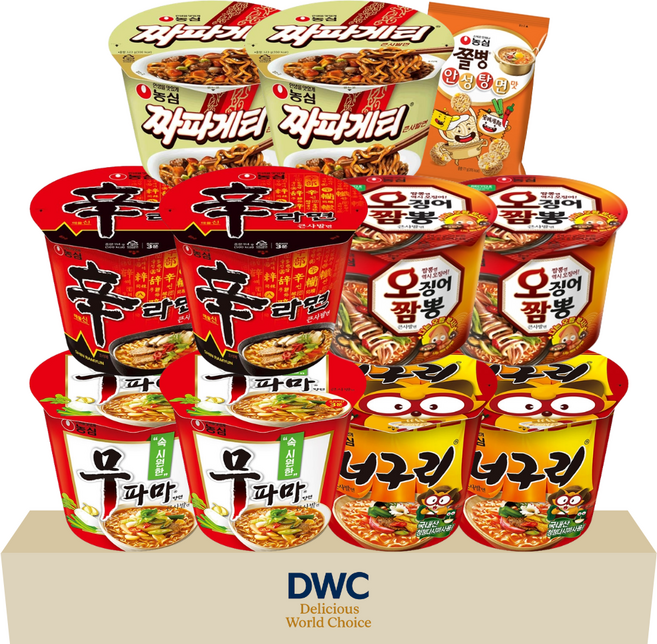 농심 컵라면세트 혼합세트 6종 총 11개 신라면 큰사발 너구리 오징어짬뽕 무파마 짜파게티 쫄병 안성탕면맛 야식 자취 캠핑 대용량