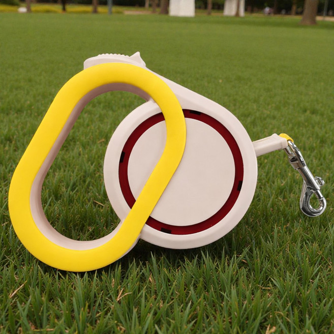리소움 산책필수 길이조절 강아지 리드줄, 1개, 베이지