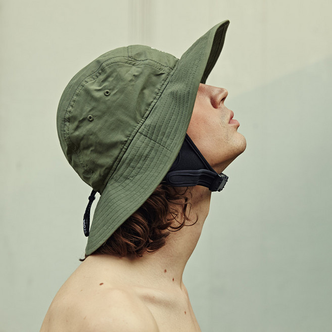 구김스 서핑모자 버킷햇 방수 벙거지 물놀이 수영장 챙넓은 자외선차단 남자 여자 아웃도어, S type, 카키(KHAKI)