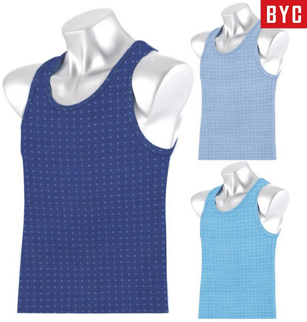 BYC 남자 순면 런닝 3매입 F88M2 1015867